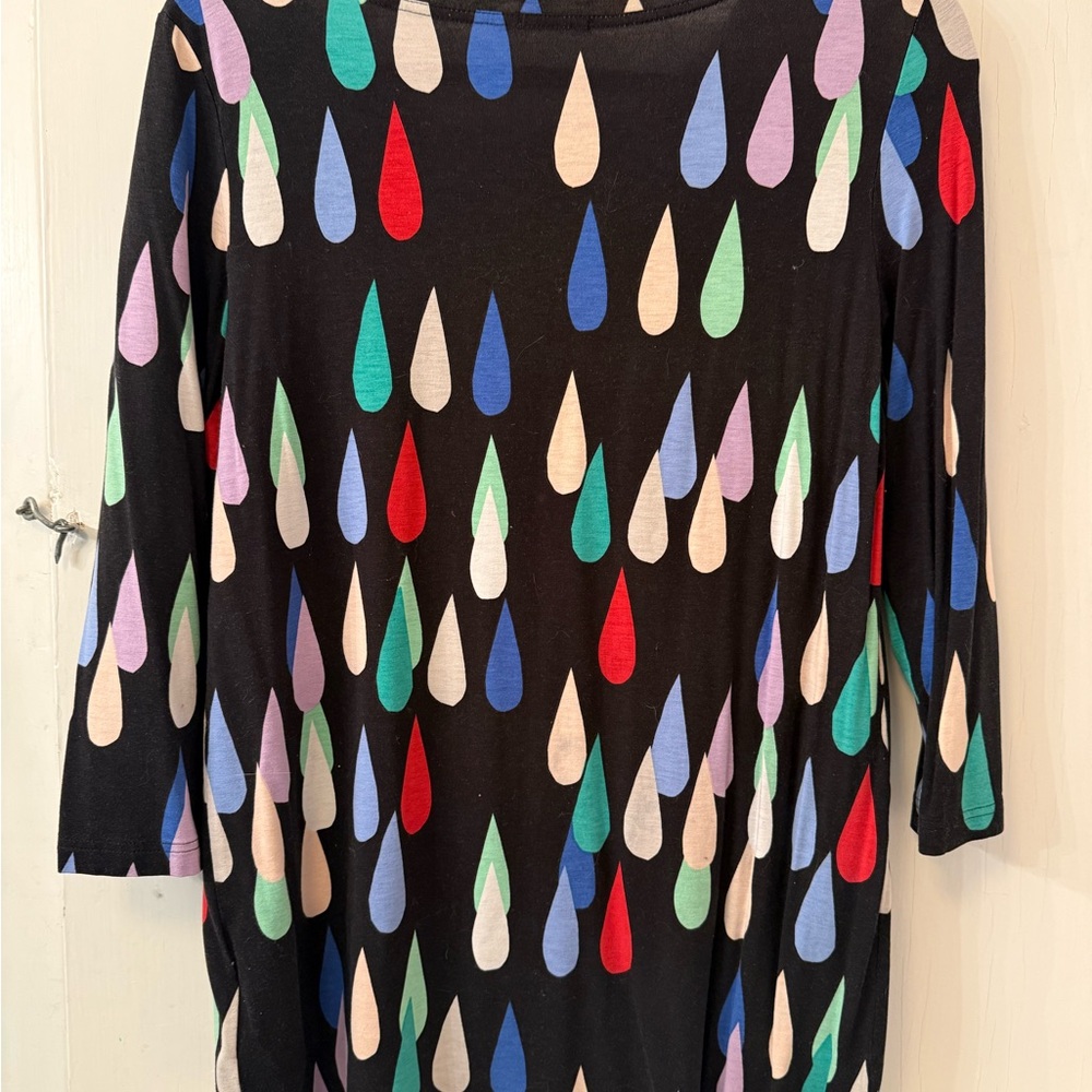 Marimekko Multicolor Raindrop Short Sleeve Top